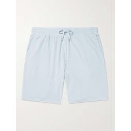 Augusto Straight-Leg Cotton, Lyocell and Linen-Blend Terry Drawstring Shorts