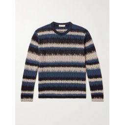 Striped Linen and Cotton-Blend Sweater