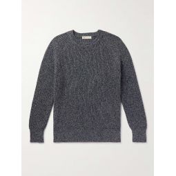 Slim-Fit Ribbed Cotton and Linen-Blend Sweater