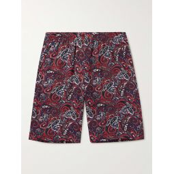 Summer Straight-Leg Paisley-Print REXCELL Shorts