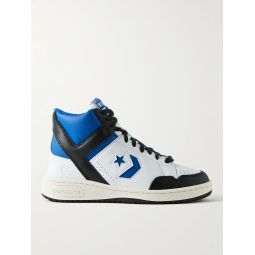 + Fragment Weapon Colour-Block Leather High-Top Sneakers