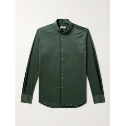 Cutaway-Collar Cotton-Jersey Shirt