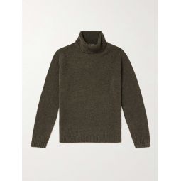 Wool-Blend Boucle Rollneck Sweater