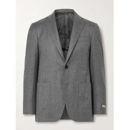 Kei Unstructured Super 120s Wool-Flannel Suit Jacket