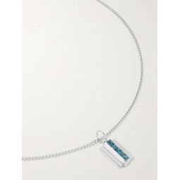 Vertigo Silver Blue Topaz Pendant Necklace