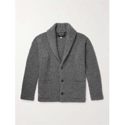 Finest Shawl-Collar Ribbed Cashmere and Silk-Blend Cardigan
