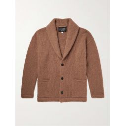 Finest Shawl-Collar Ribbed Cashmere and Silk-Blend Cardigan