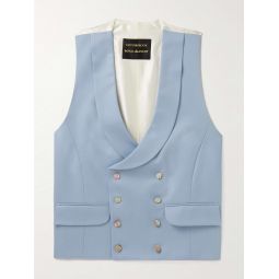 Dukes Slim-Fit Shawl-Lapel Double-Breasted Linen Waistcoat