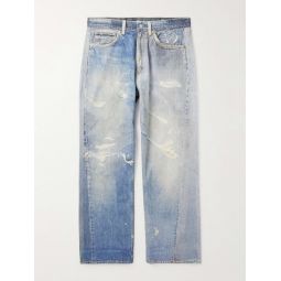 Third Cut Straight-Leg Printed Jeans
