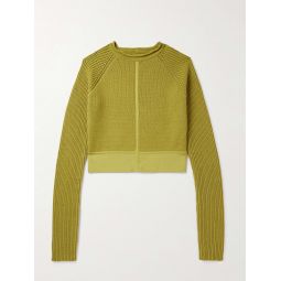 Cropped Ribbed Cashmere and Wool-Blend Sweater