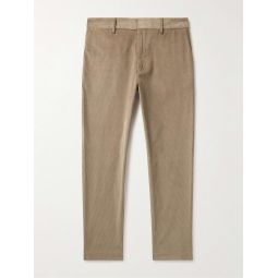 Slim-Fit Straight-Leg Cotton-Blend Corduroy Trousers