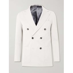 Double-Breasted Lyocell-Blend Suit Jacket