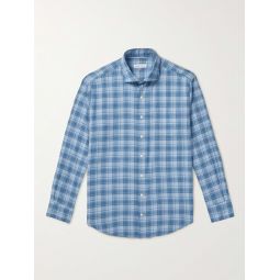 Fillmore Spread-Collar Checked Cotton-Twill Shirt