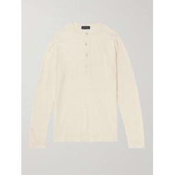 Linen and Cotton-Blend Henley T-Shirt