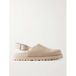 Shearling-Lined Leather Sandals