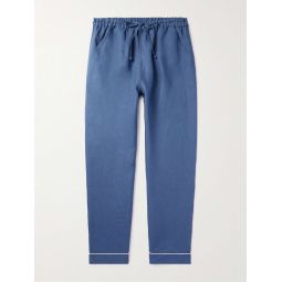 Straight-Leg Linen Drawstring Pyjama Trousers