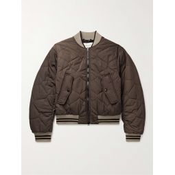 Padded Quilted Shell Bomber Jacket