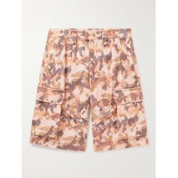 Elwyn Straight-Leg Camouflage-Print Cotton-Twill Cargo Shorts
