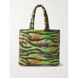 Medium Padded Camouflage-Print Cotton Messenger Bag