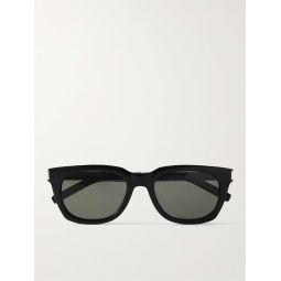 D-Frame Silver-Tone and Acetate Sunglasses