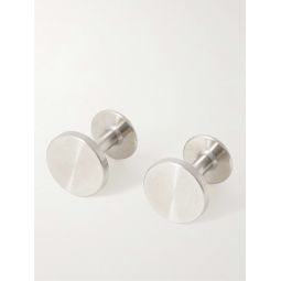 Dot Brushed Stainless Steel Cufflinks