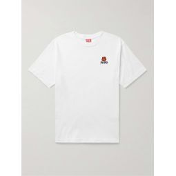 Appliqued Logo-Embroidered Cotton-Jersey T-Shirt