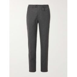 Fishtail Straight-Leg Cotton and Wool-Blend Suit Trousers
