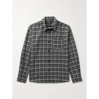 Checked Wool-Blend Overshirt