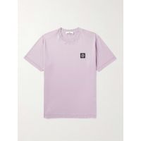 Logo-Appliqued Garment-Dyed Cotton-Jersey T-Shirt