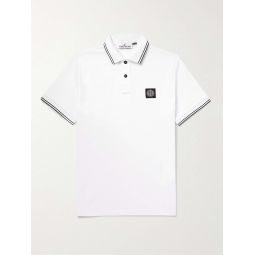 Logo-Appliqued Cotton-Blend Pique Polo Shirt