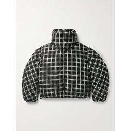 + Dingyun Zhang Oversized Checked Shell Down Jacket