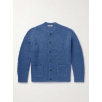 Komer Brushed Stretch-Nylon, Wool and Mohair Blend Cardigan