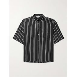 Setiter Oversized Logo-Embroidered Striped Twill Shirt
