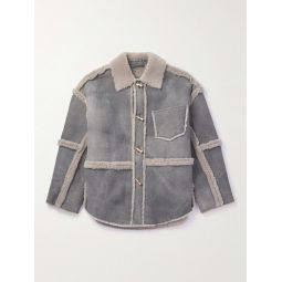 Larrie Oversized Appliqued Shearling Jacket