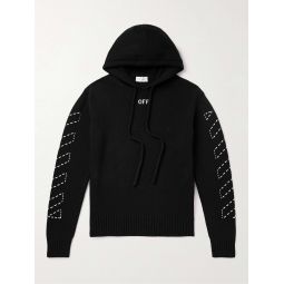 Logo-Embroidered Cotton-Blend Hoodie