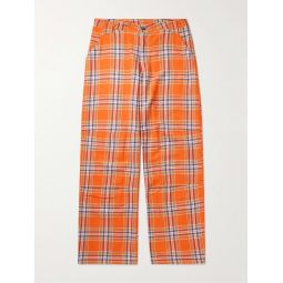 Clover Checked Cotton-Flannel Trousers