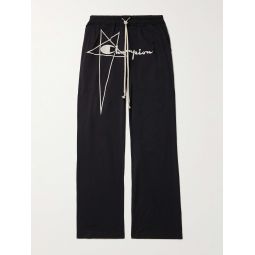 + Champion Dietrich Logo-Embroidered Organic Cotton-Jersey Sweatpants