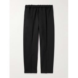 Tapered Cropped Gabardine Trousers