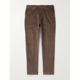 Straight-Leg Cotton-Blend Corduroy Trousers