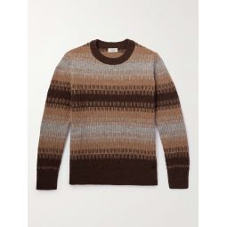 Slim-Fit Striped Alpaca-Blend Sweater