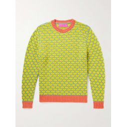 Brick Jacquard-Knit Cashmere Sweater