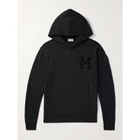 Logo-Intarsia Wool and Cashmere-Blend Hoodie