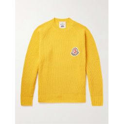 + Billionaire Boys Club Logo-Appliqued Ribbed Wool and Cashmere-Blend Sweater