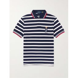 Striped Cotton-Pique Polo Shirt
