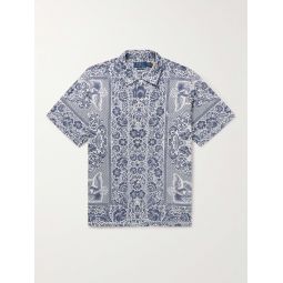 Printed Cotton and Linen-Blend Voile Shirt