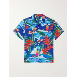 + Hoffman Fabrics Clady Convertible-Collar Printed Woven Shirt