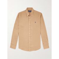Slim-Fit Button-Down Collar Linen Shirt