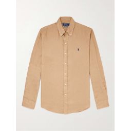 Slim-Fit Button-Down Collar Linen Shirt