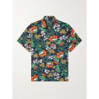 Floral-Print Satin Shirt