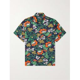 Floral-Print Satin Shirt